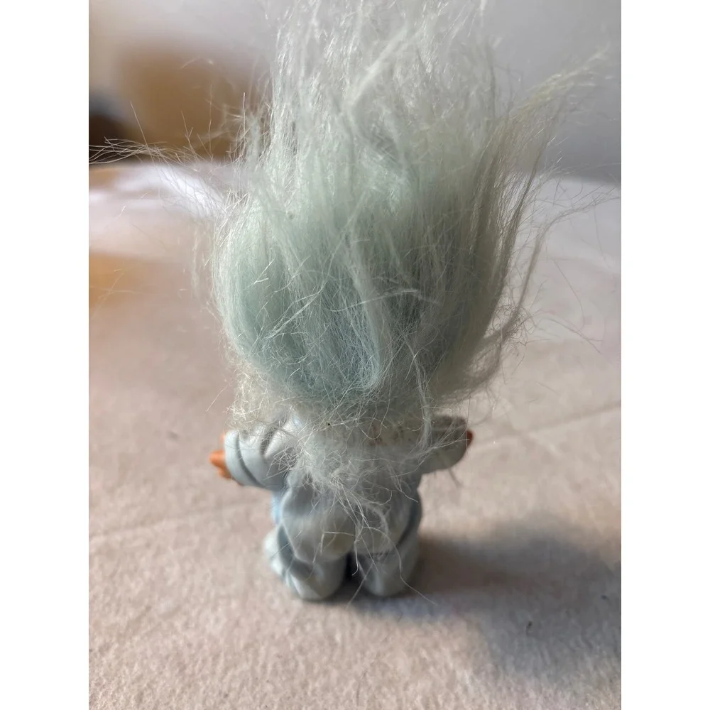 Vintage Troll Doll Blue Pajamas Big Hair Collectible‎ Toy